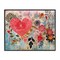 Stupell Industries Playful Heart & Flowers Framed Giclee Wall Art Design by LSR Design Studio